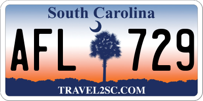 SC license plate AFL729