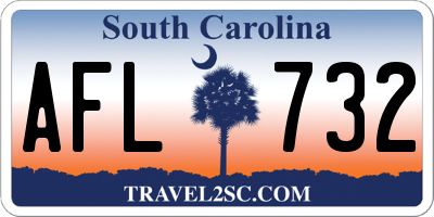 SC license plate AFL732