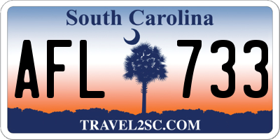 SC license plate AFL733