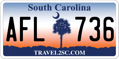 SC license plate AFL736