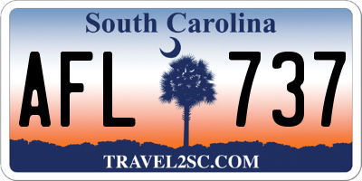 SC license plate AFL737