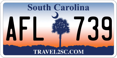 SC license plate AFL739