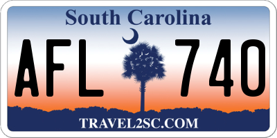SC license plate AFL740