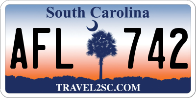 SC license plate AFL742