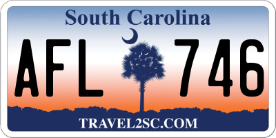 SC license plate AFL746