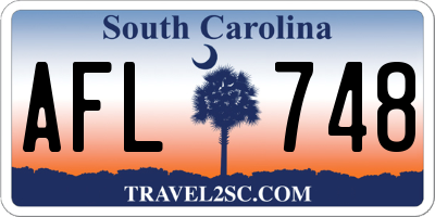 SC license plate AFL748