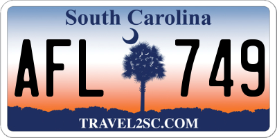 SC license plate AFL749