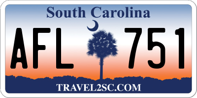 SC license plate AFL751