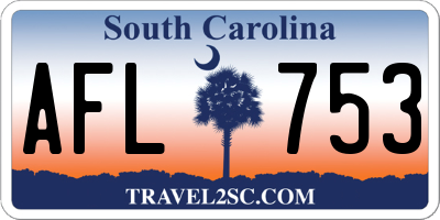 SC license plate AFL753