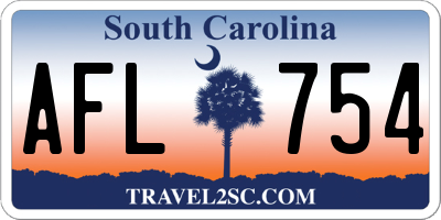 SC license plate AFL754