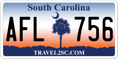 SC license plate AFL756