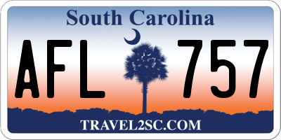 SC license plate AFL757