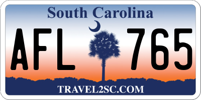 SC license plate AFL765