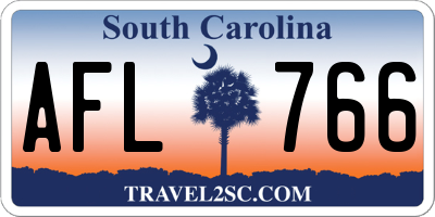 SC license plate AFL766