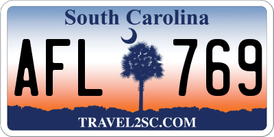 SC license plate AFL769