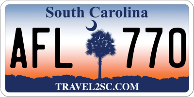 SC license plate AFL770