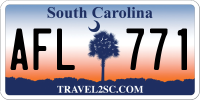 SC license plate AFL771