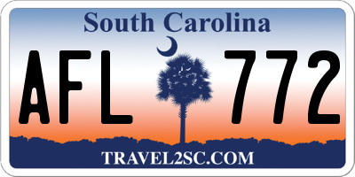 SC license plate AFL772