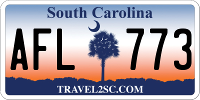 SC license plate AFL773