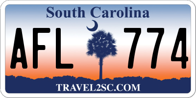 SC license plate AFL774