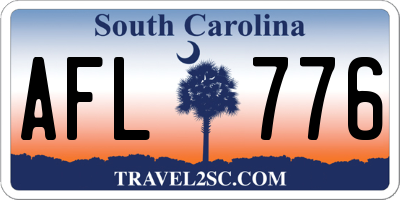 SC license plate AFL776