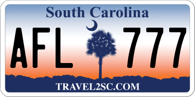 SC license plate AFL777