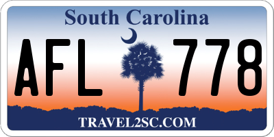 SC license plate AFL778