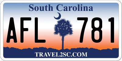 SC license plate AFL781