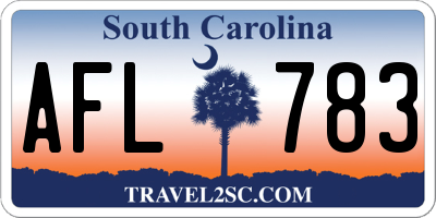 SC license plate AFL783
