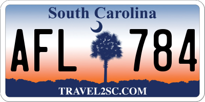 SC license plate AFL784