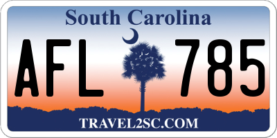 SC license plate AFL785
