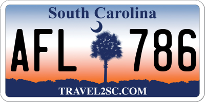 SC license plate AFL786