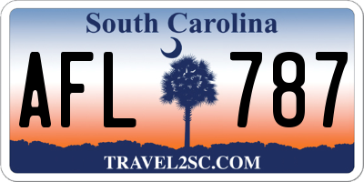 SC license plate AFL787