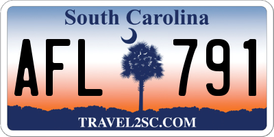 SC license plate AFL791