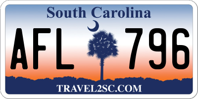 SC license plate AFL796
