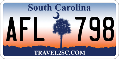 SC license plate AFL798