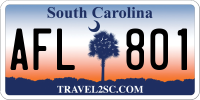 SC license plate AFL801