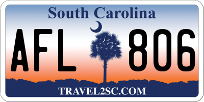 SC license plate AFL806