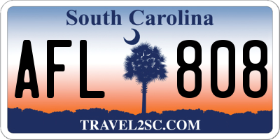 SC license plate AFL808
