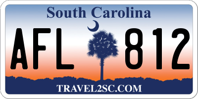 SC license plate AFL812