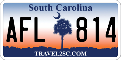 SC license plate AFL814