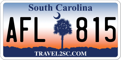 SC license plate AFL815