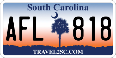 SC license plate AFL818