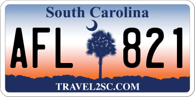 SC license plate AFL821
