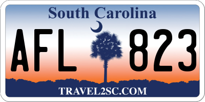 SC license plate AFL823