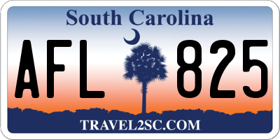 SC license plate AFL825