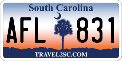 SC license plate AFL831