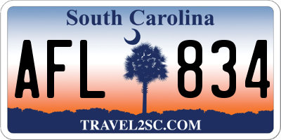 SC license plate AFL834