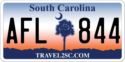 SC license plate AFL844