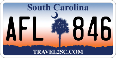 SC license plate AFL846